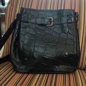Elegant Mulberry Black Leather Crossbody Bag